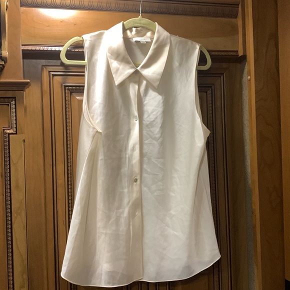 NWT Vince Sleeveless 100% Silk Bias-Cut Blouse Size X-Large - Picture 7 of 13